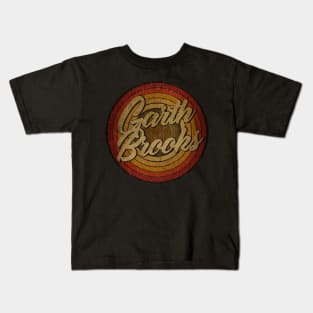 arjunthemaniac,circle vintage retro faded Garth Brooks Kids T-Shirt